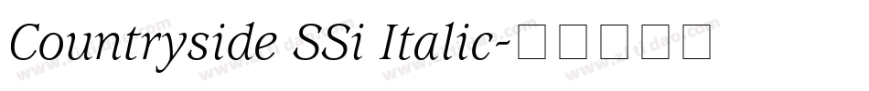 Countryside SSi Italic字体转换